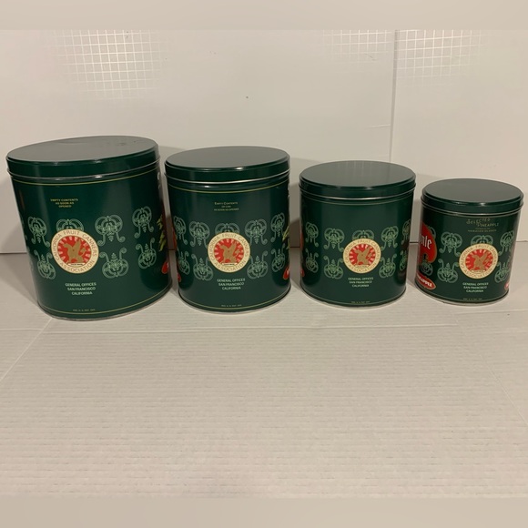 Vintage 1980s Del Monte Metal Kitchen Canister Tin Metal kitchen canister. - Picture 3 of 15